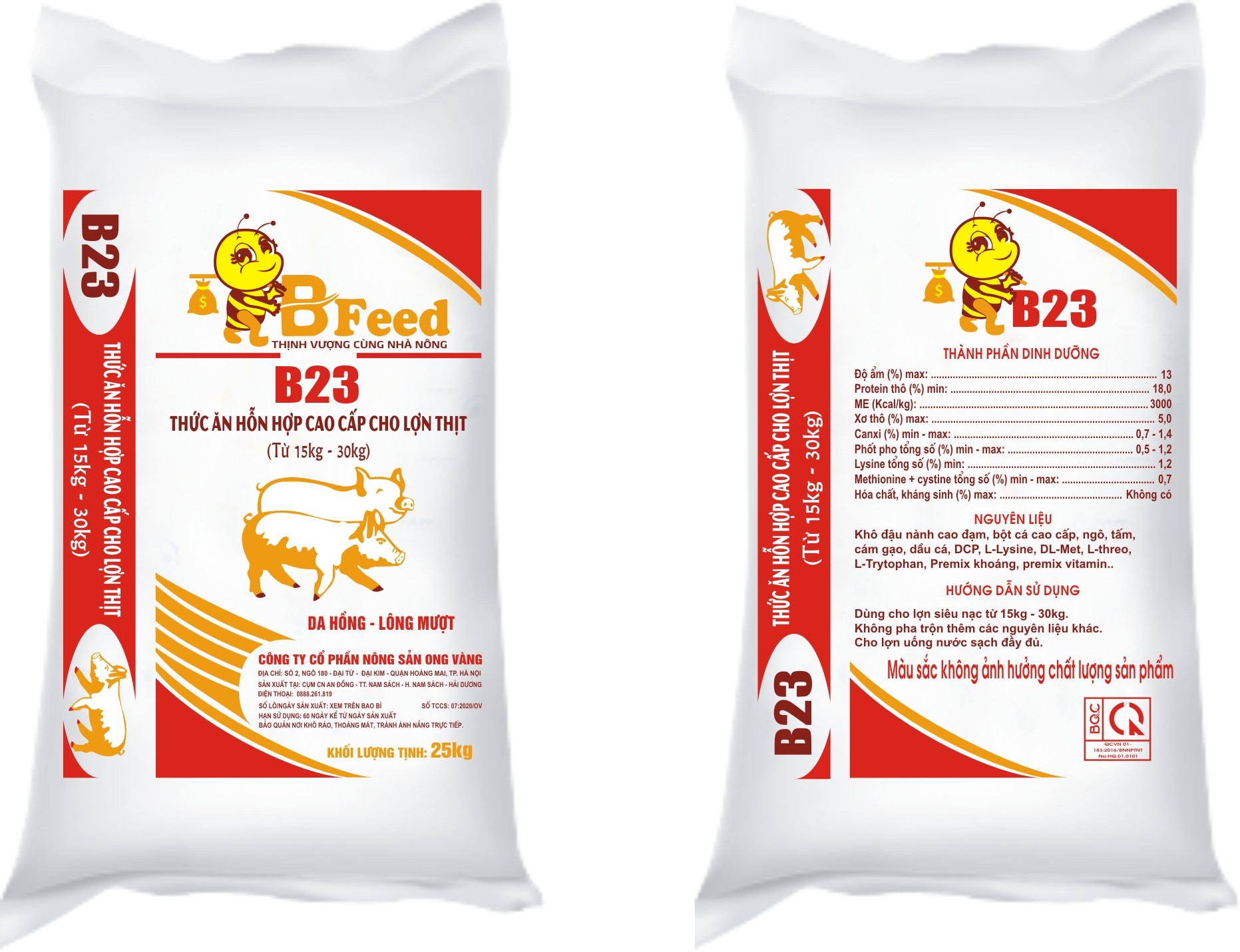 B23 - Thức ăn hỗn hợp cao cấp cho lợn thịt (Từ 15kg - 30kg)