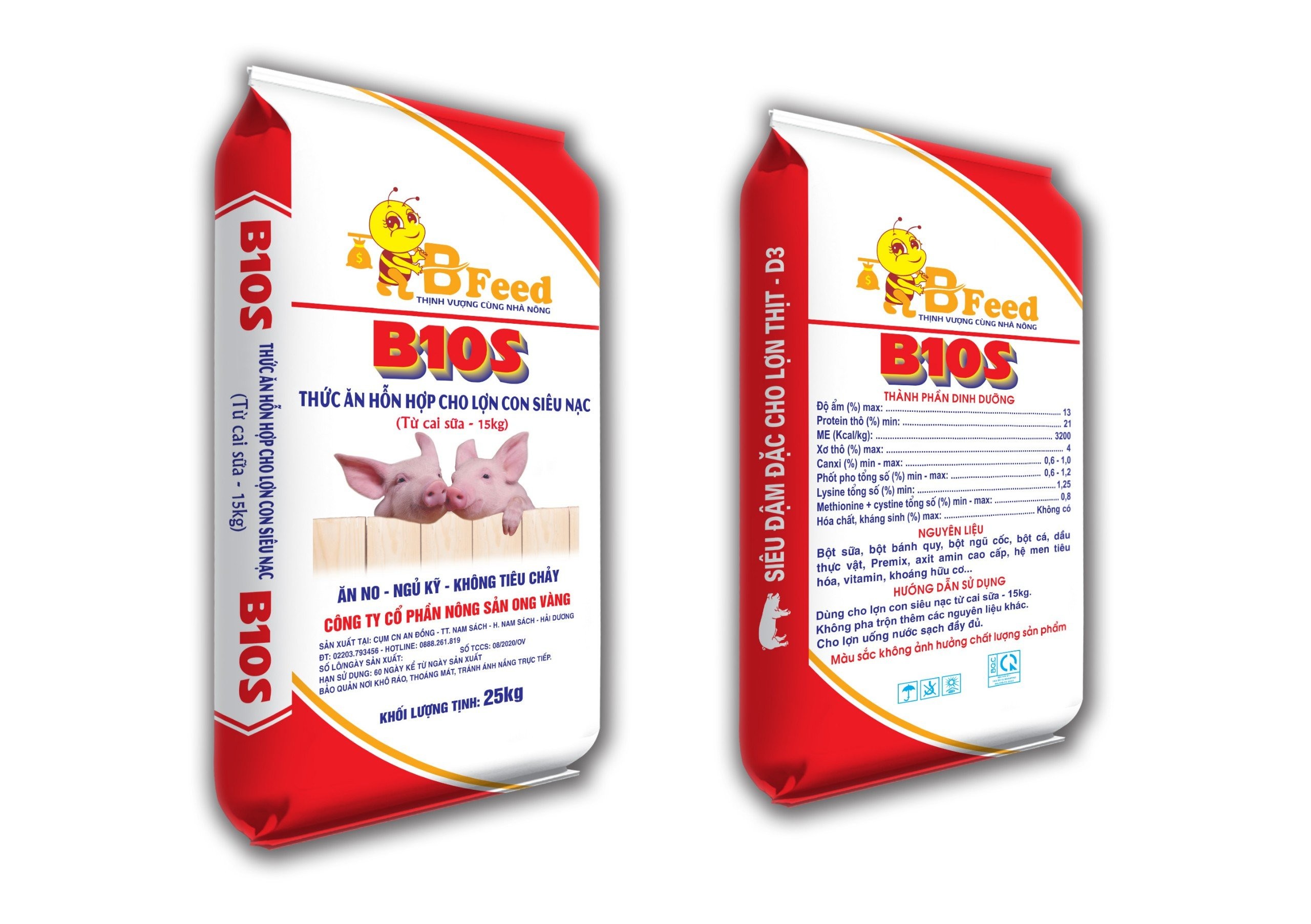 B10S - Hỗn hợp cho lợn con siêu nạc (Từ cai sữa - 15kg)