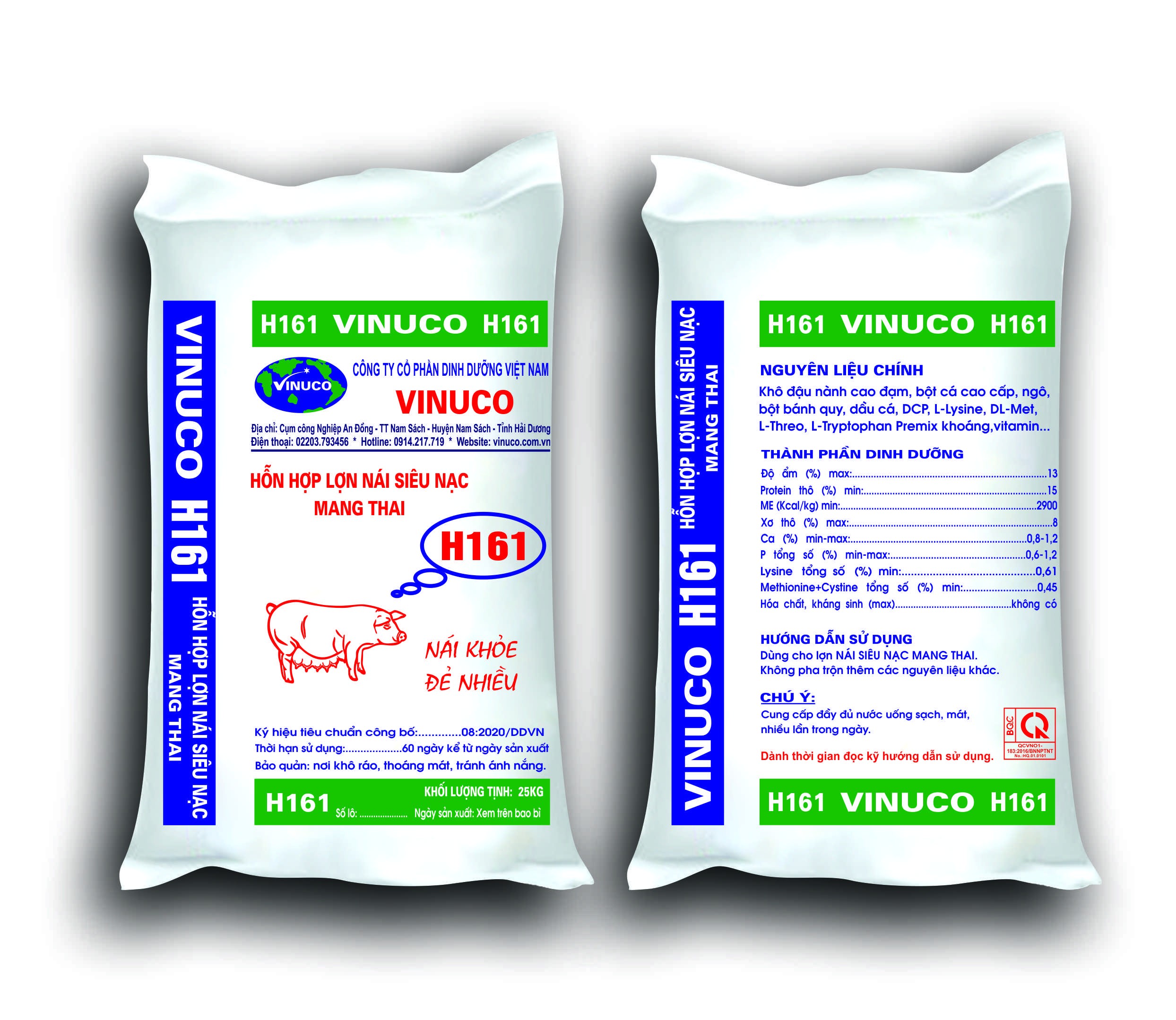 H161 - Hỗn hợp lợn nái siêu nạc mang thai